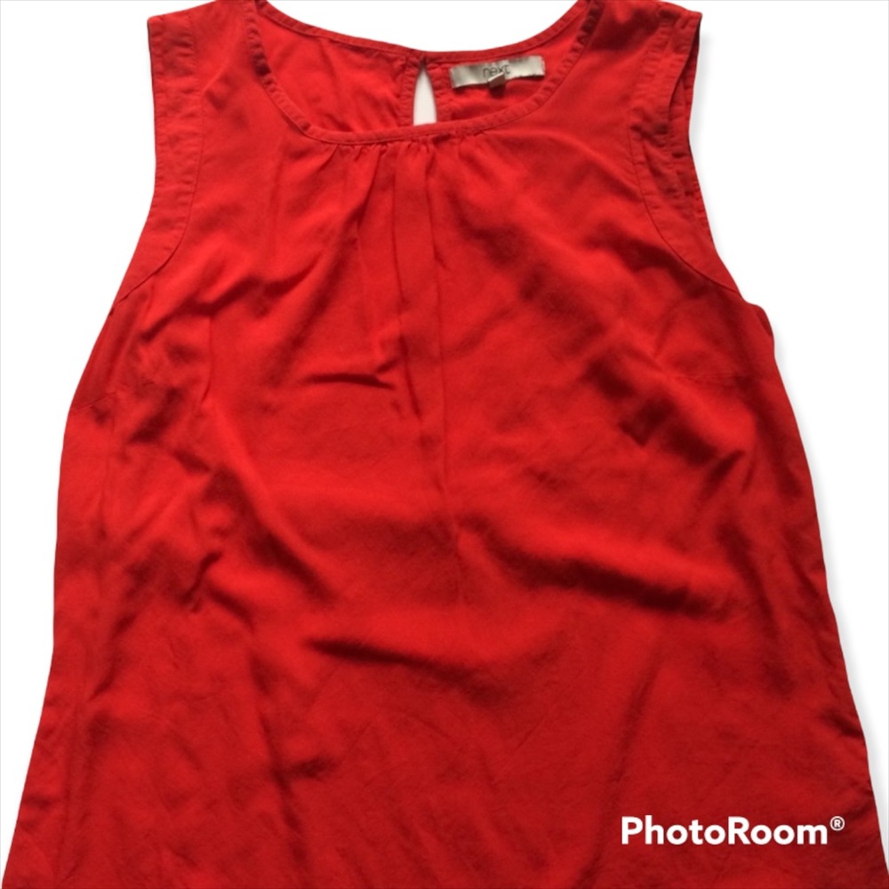 Coral Sleeveless Blouse